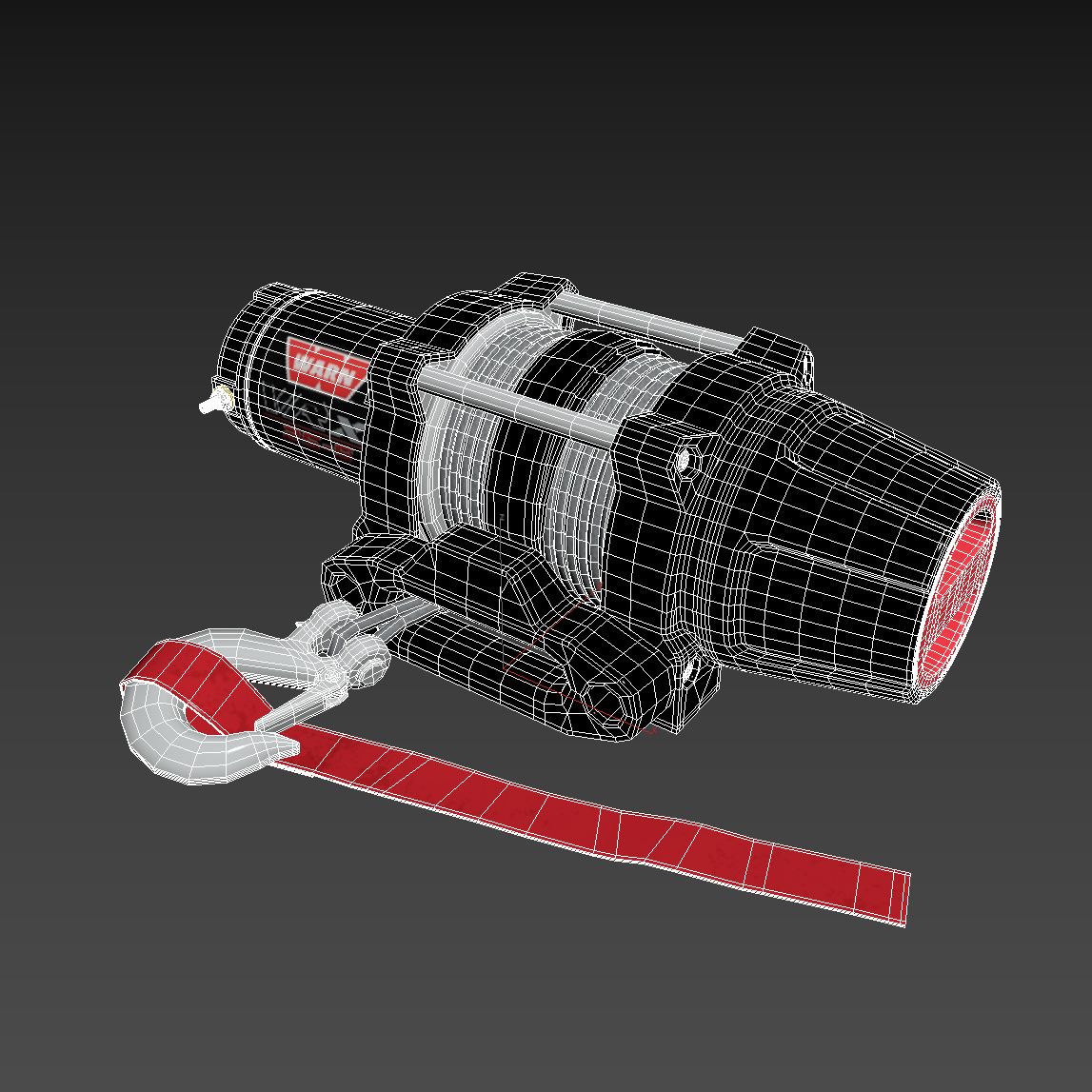 Electric Winch Car 3D model_8