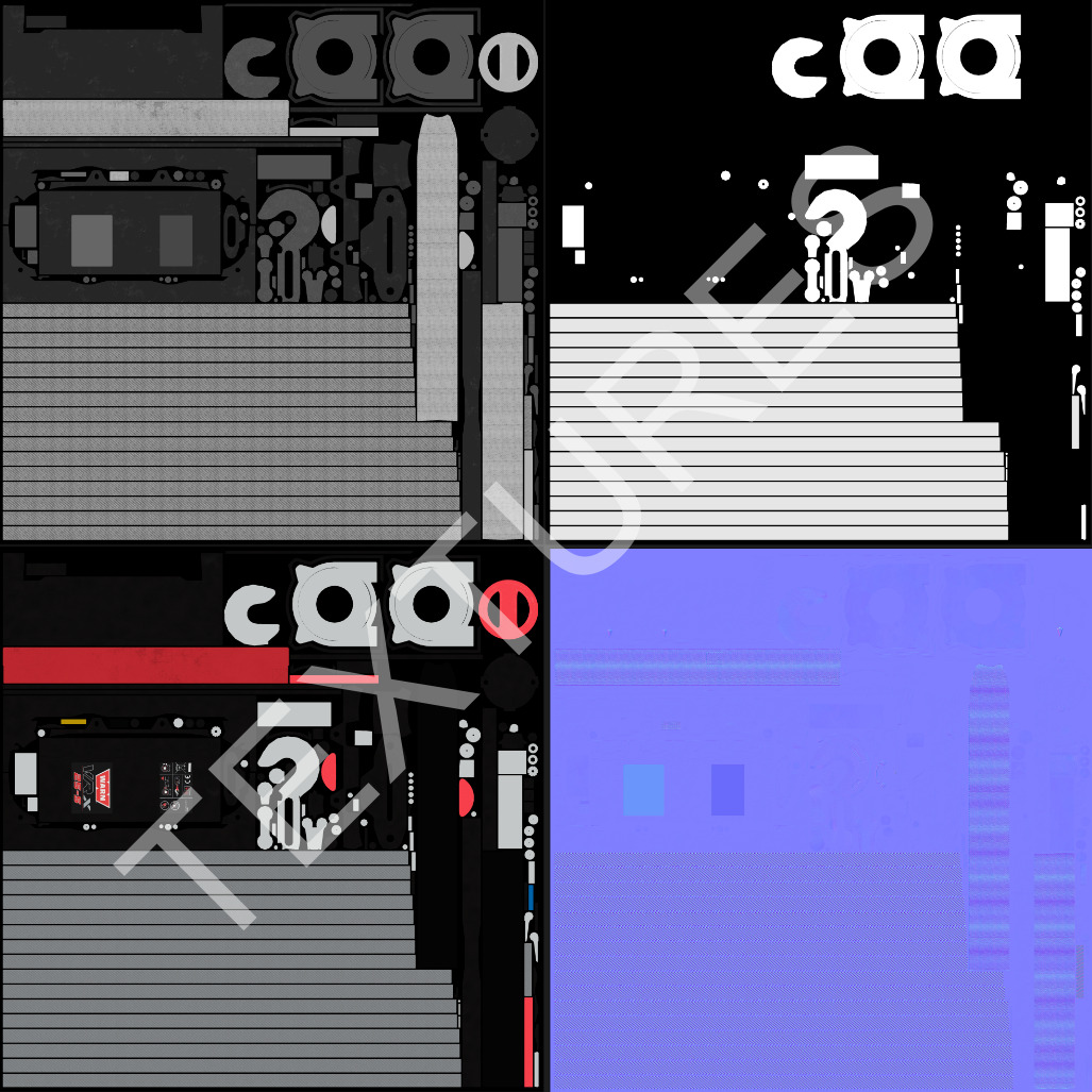 Electric Winch Car 3D model_10