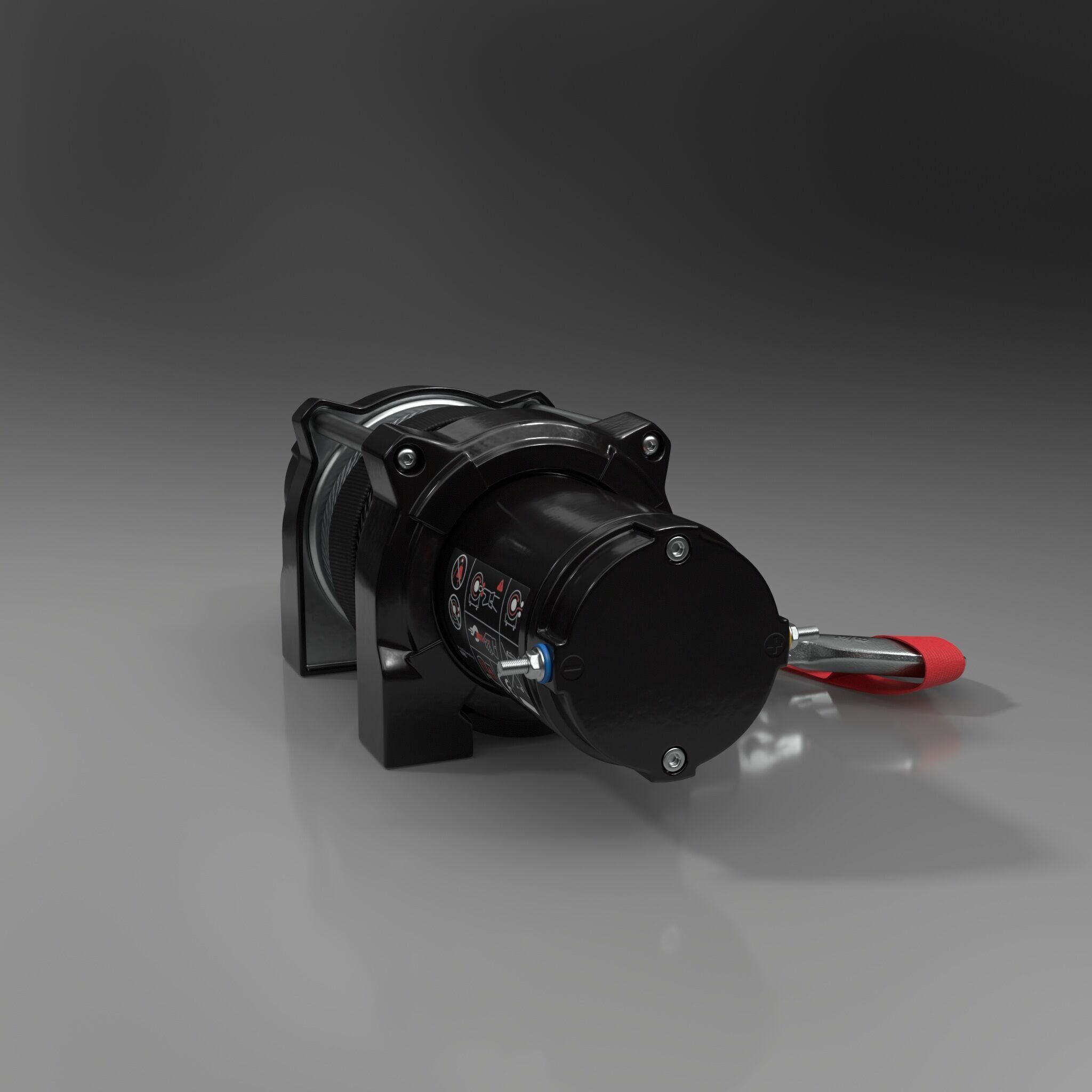 Electric Winch Car 3D model_5