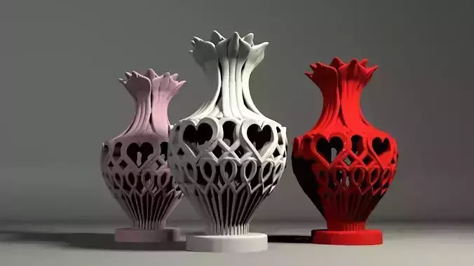 valentines vase 3D print model