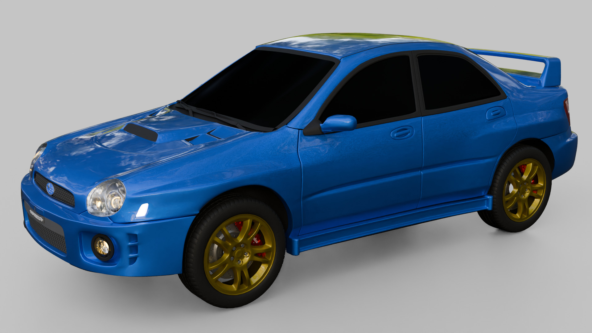 Subaru Impreza WRX Rigged 3D model_3