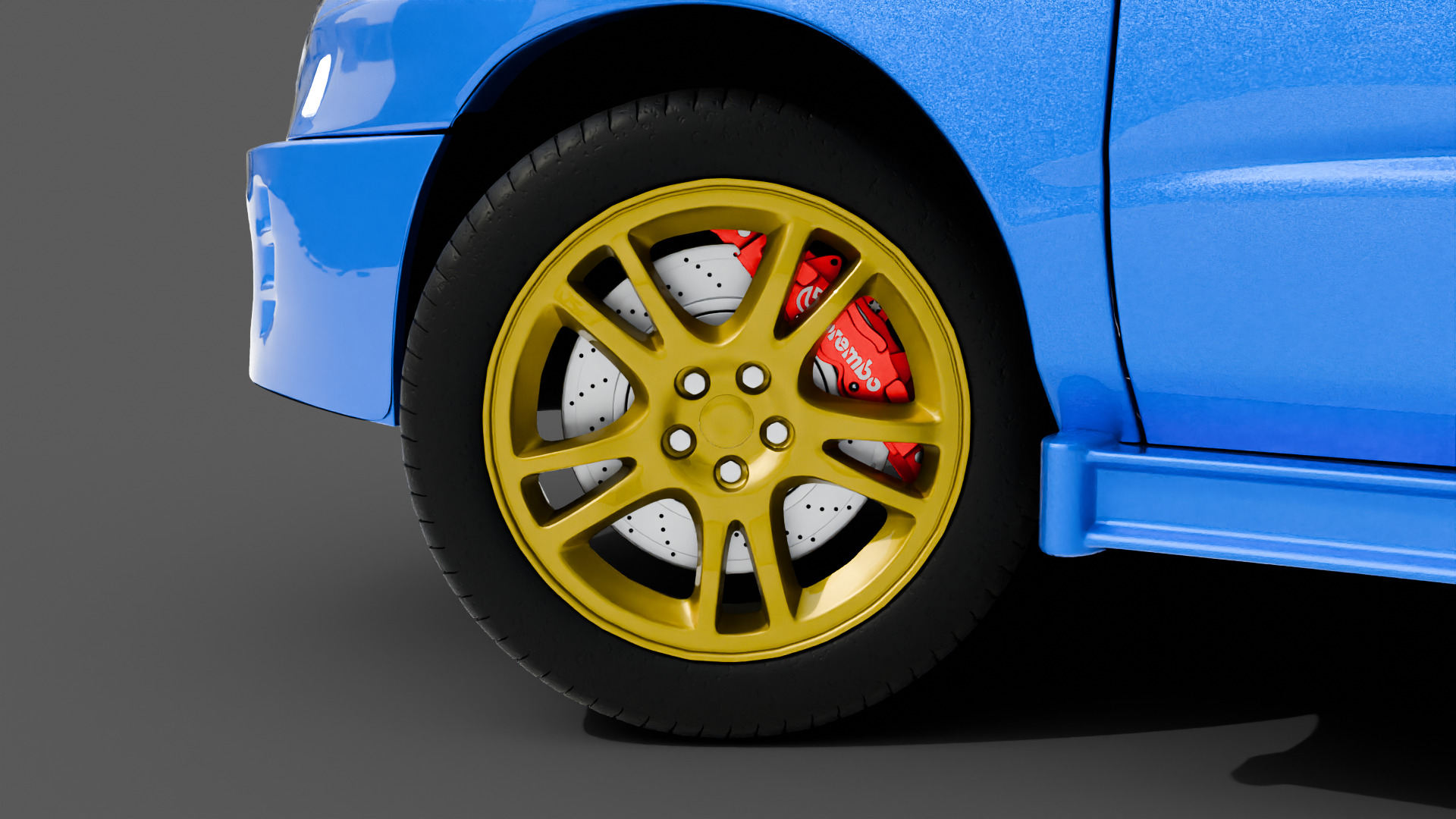 Subaru Impreza WRX Rigged 3D model_6