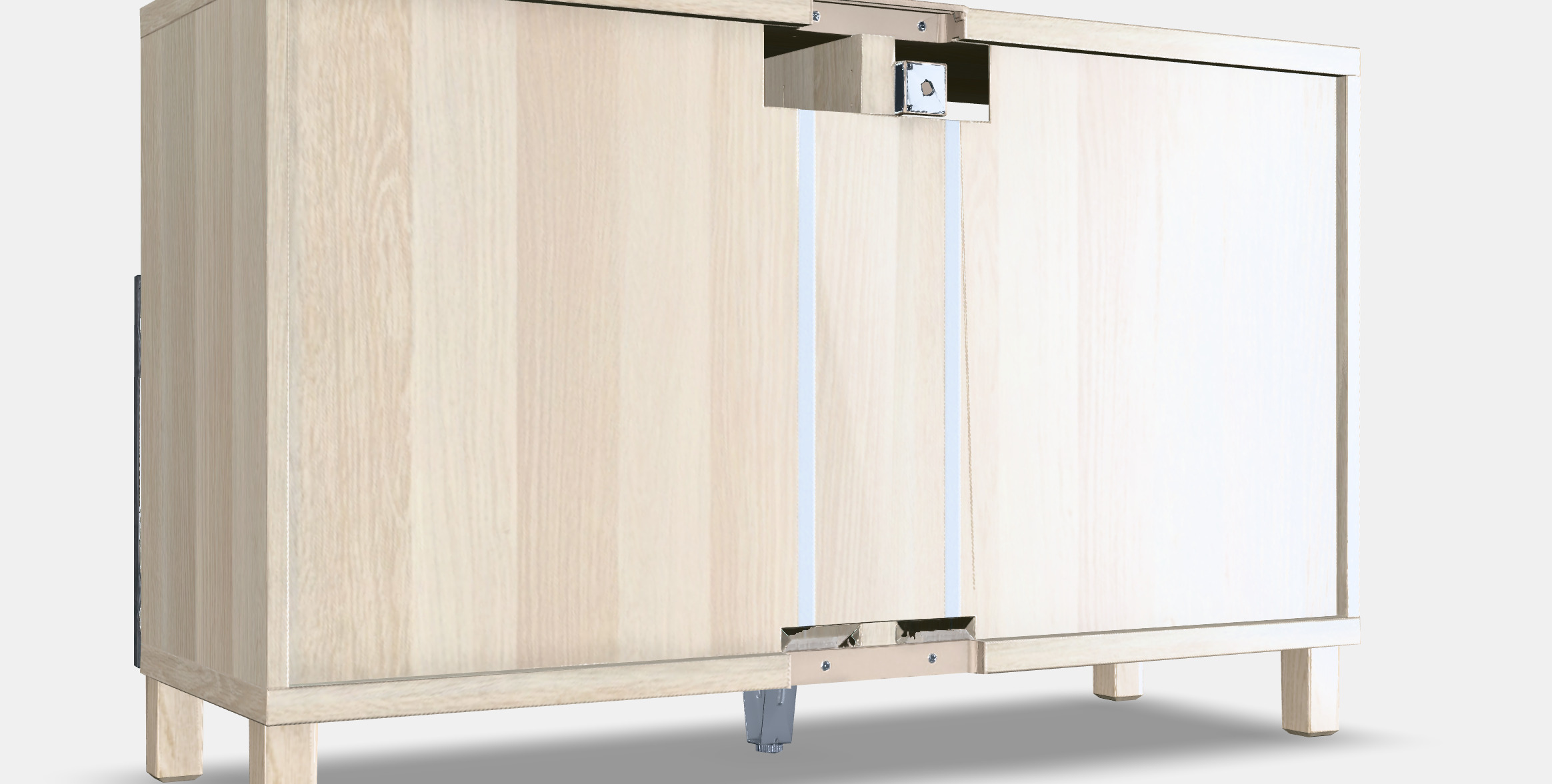 BESTA TV bench with doors 3 Low-poly 3D model_5