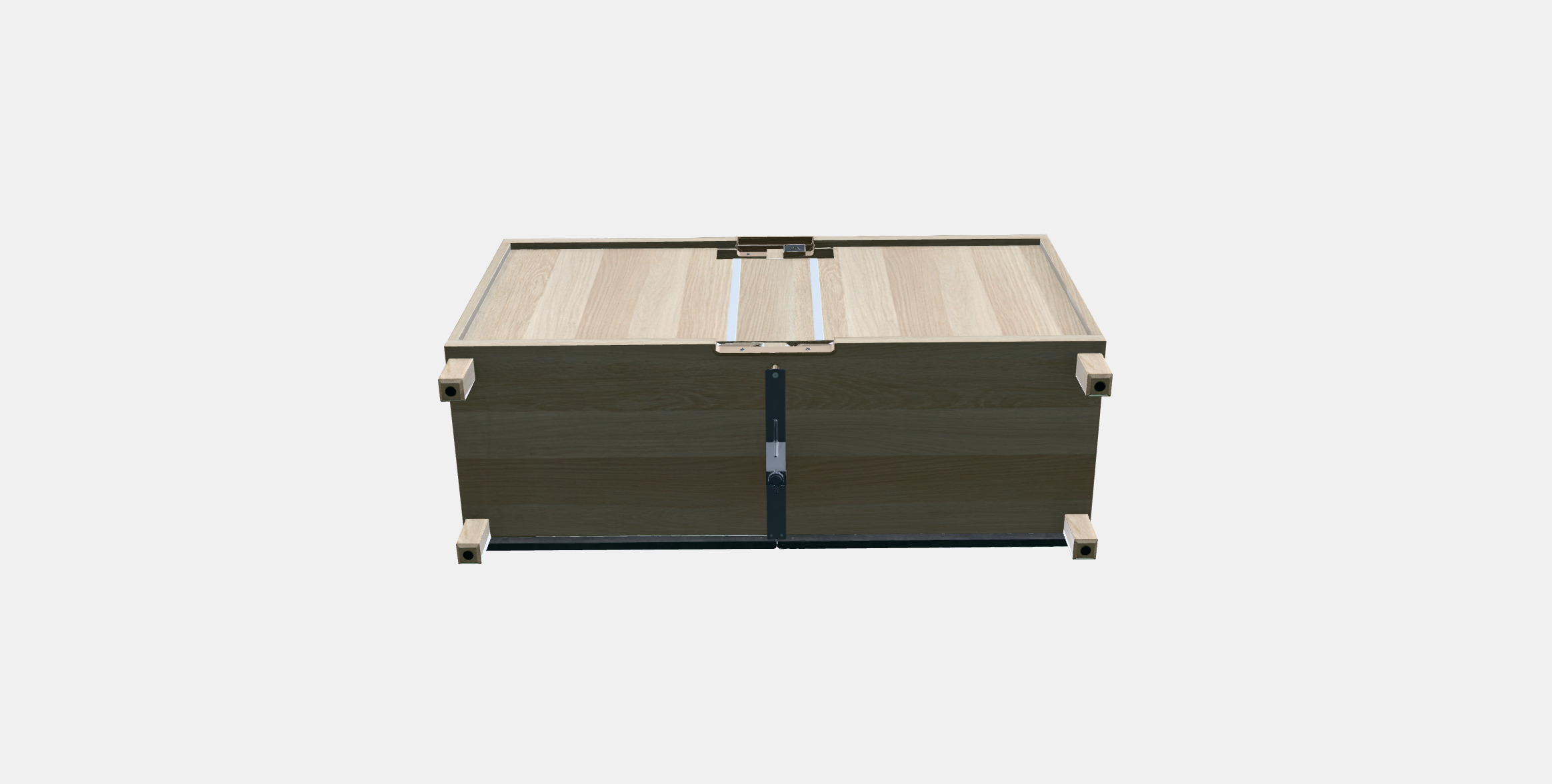 BESTA TV bench with doors 3 Low-poly 3D model_3