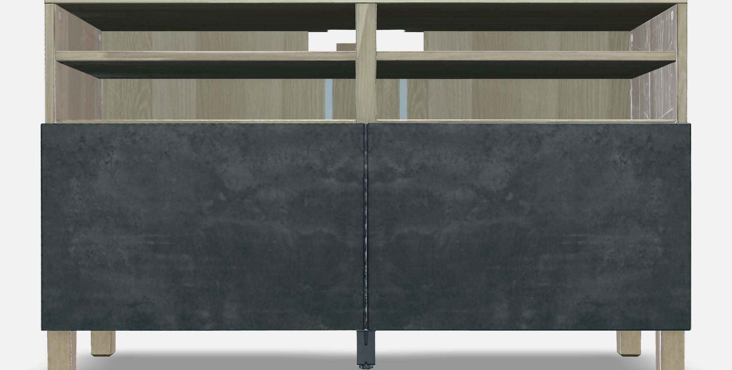 BESTA TV bench with doors 3 Low-poly 3D model_10