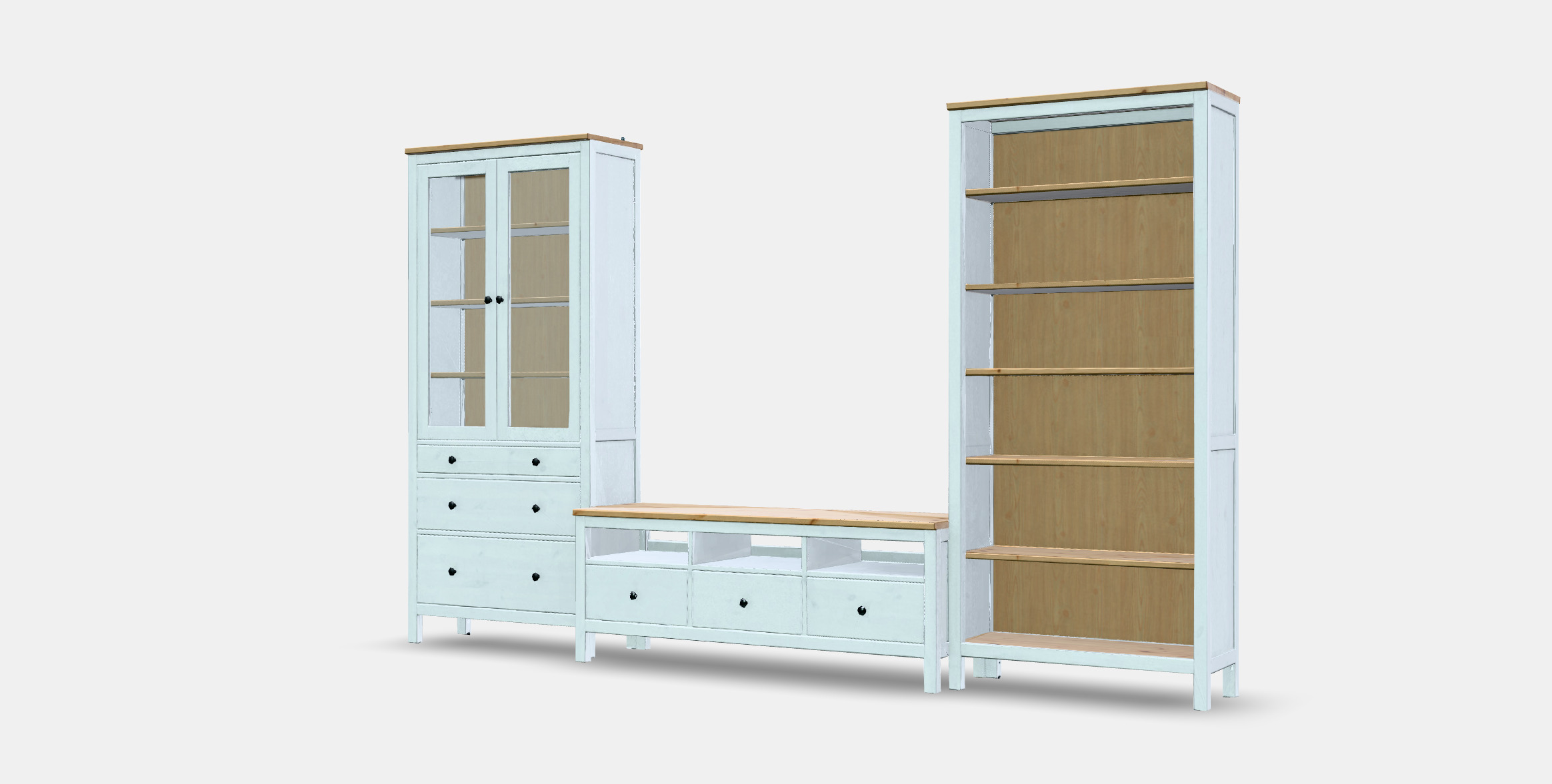 HEMNES TV storage combination Low-poly 3D model_13