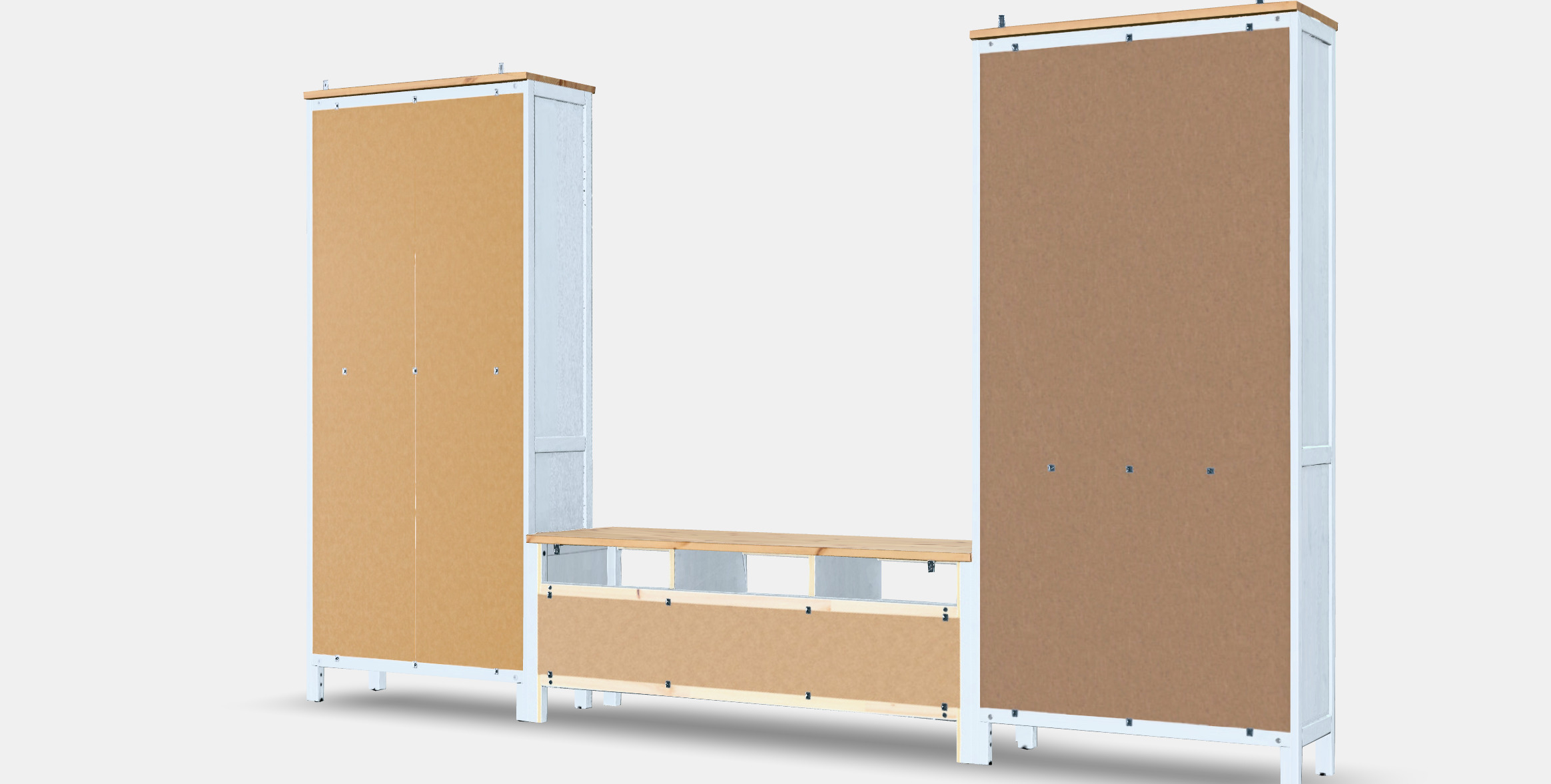 HEMNES TV storage combination Low-poly 3D model_7