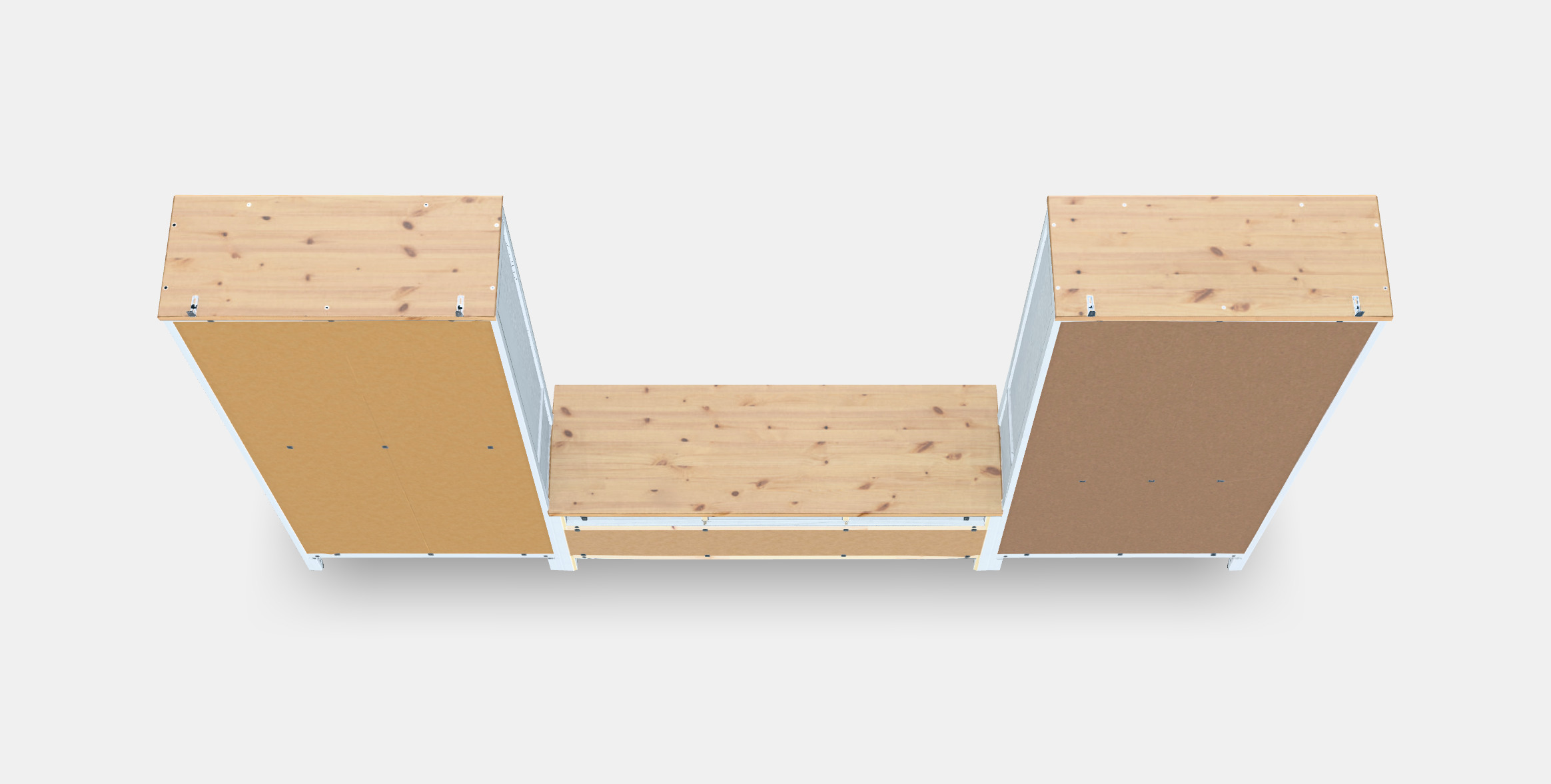 HEMNES TV storage combination Low-poly 3D model_3