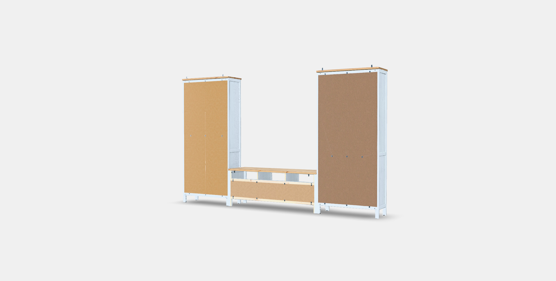 HEMNES TV storage combination Low-poly 3D model_6