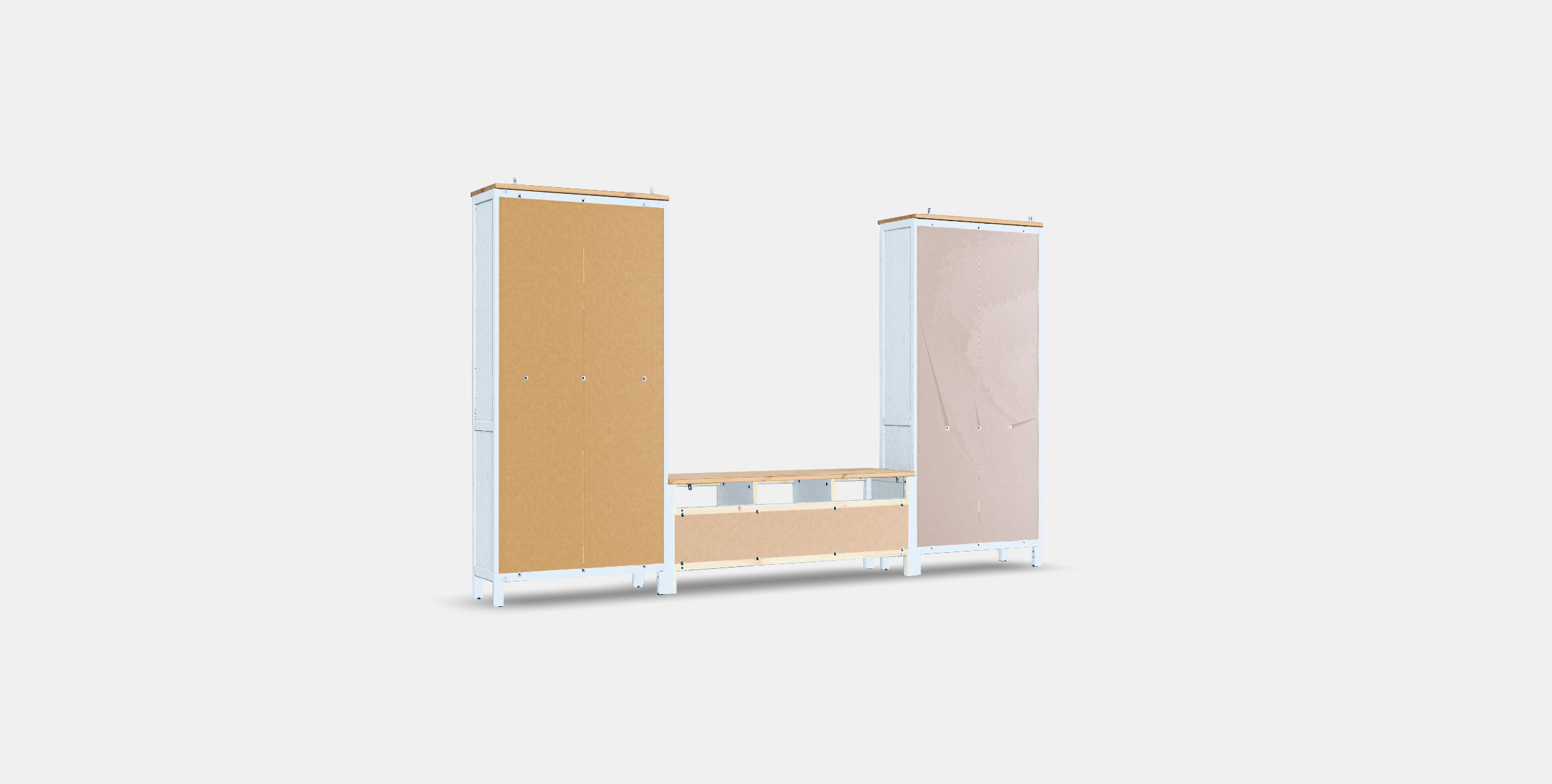 HEMNES TV storage combination Low-poly 3D model_16