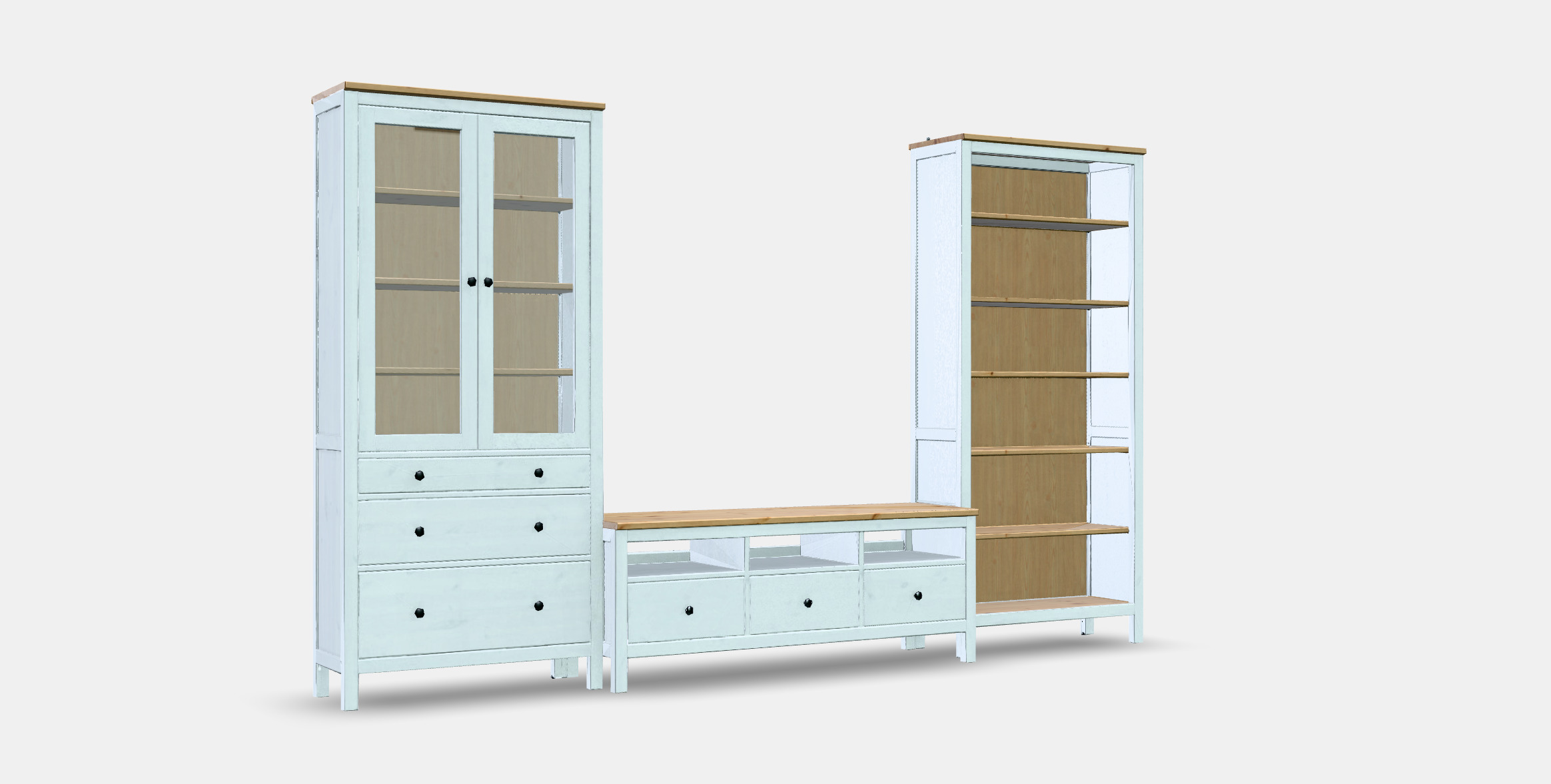 HEMNES TV storage combination Low-poly 3D model_8