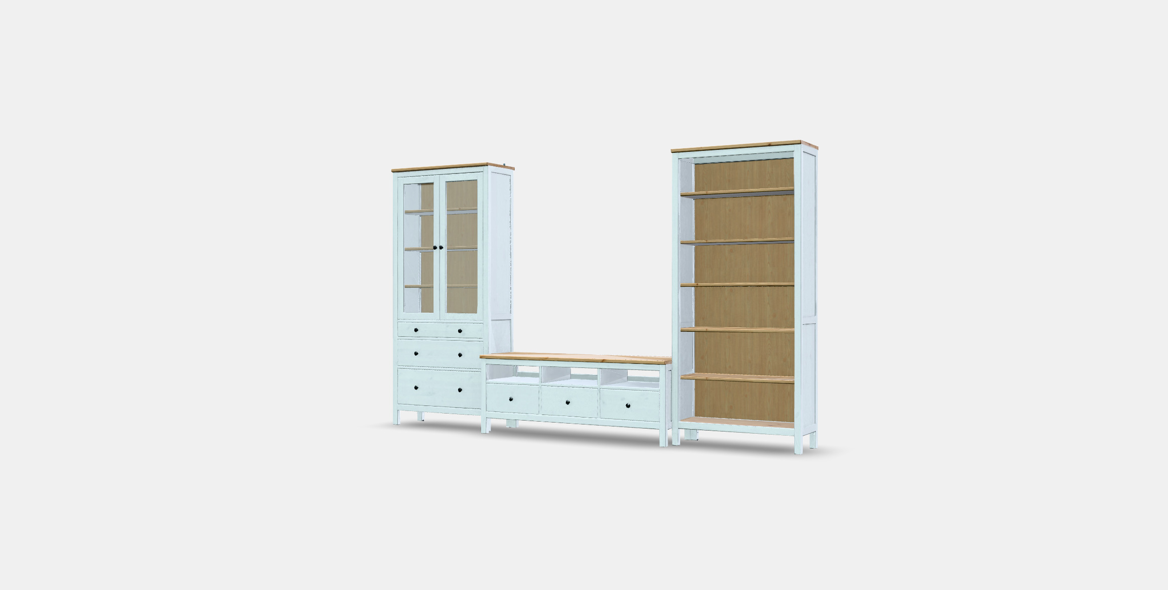 HEMNES TV storage combination Low-poly 3D model_11