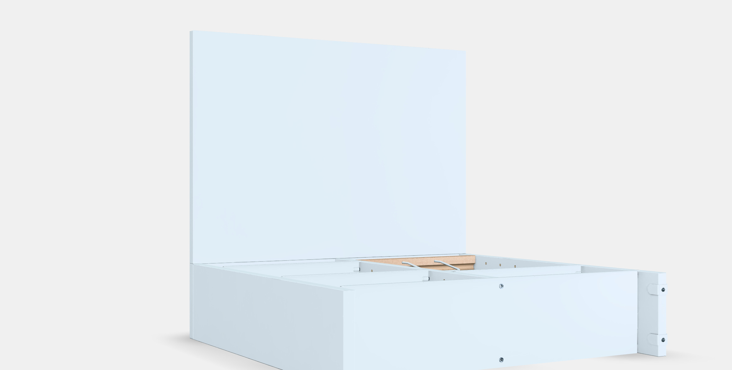 NORBERG wall folding table with storage 3D model_2