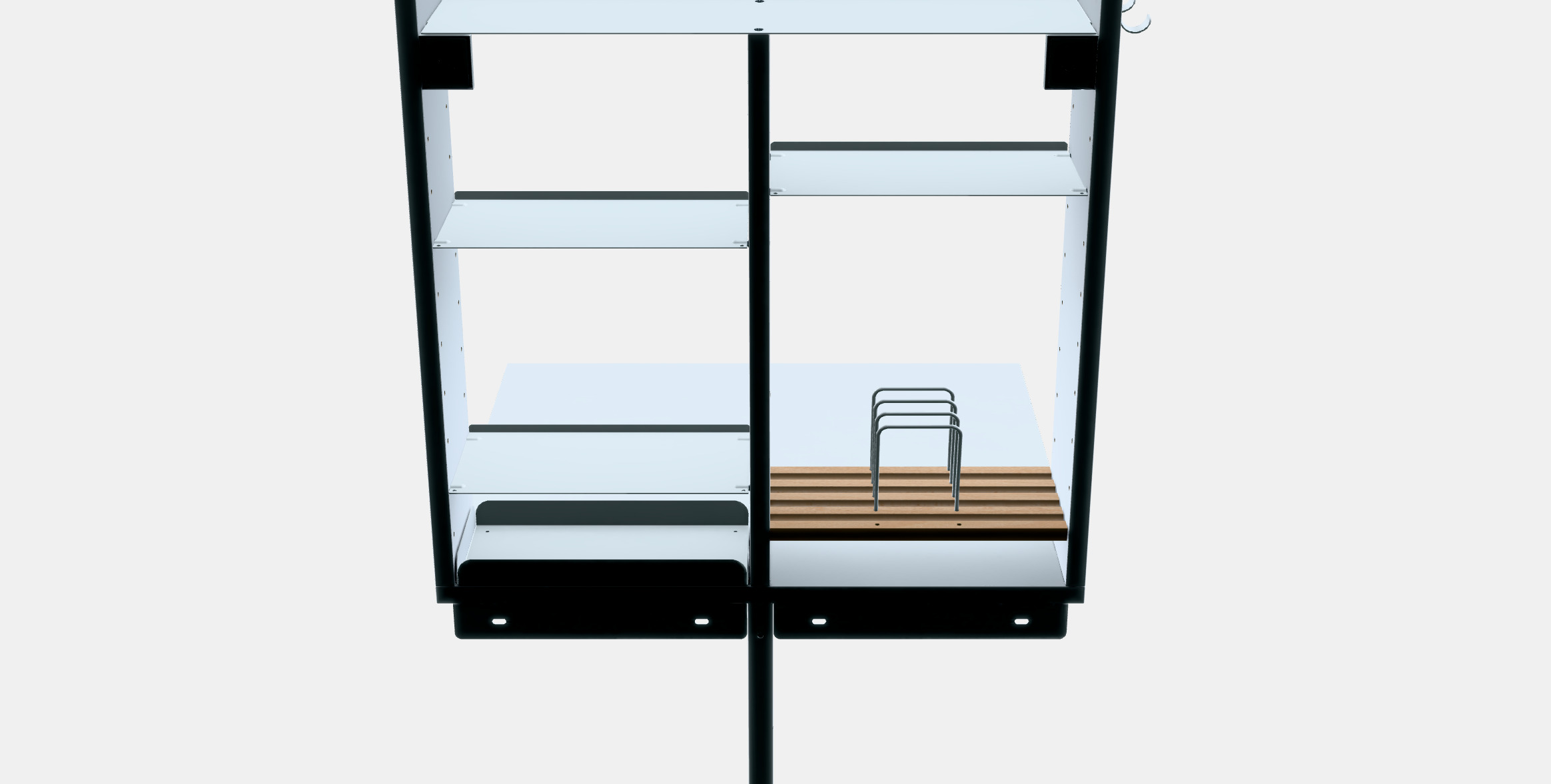 NORBERG wall folding table with storage 3D model_8