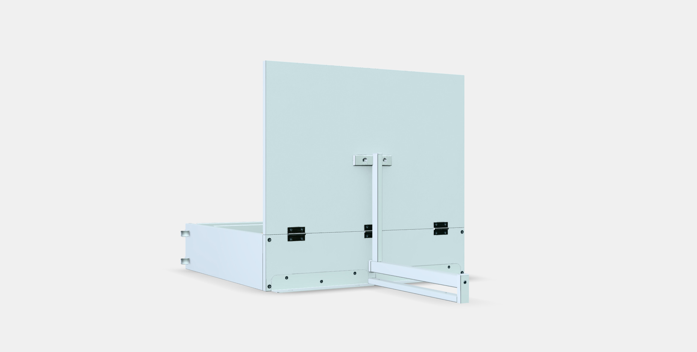 NORBERG wall folding table with storage 3D model_9