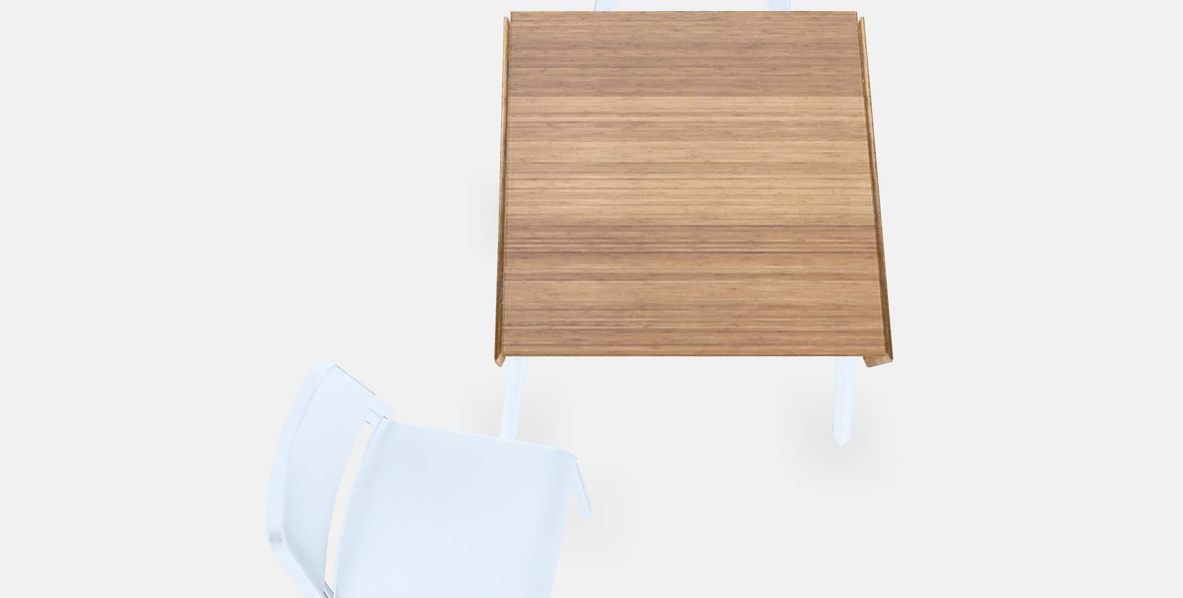 IKEA PS 2012 - TEODORES table and 2 chairs Low-poly 3D model_4