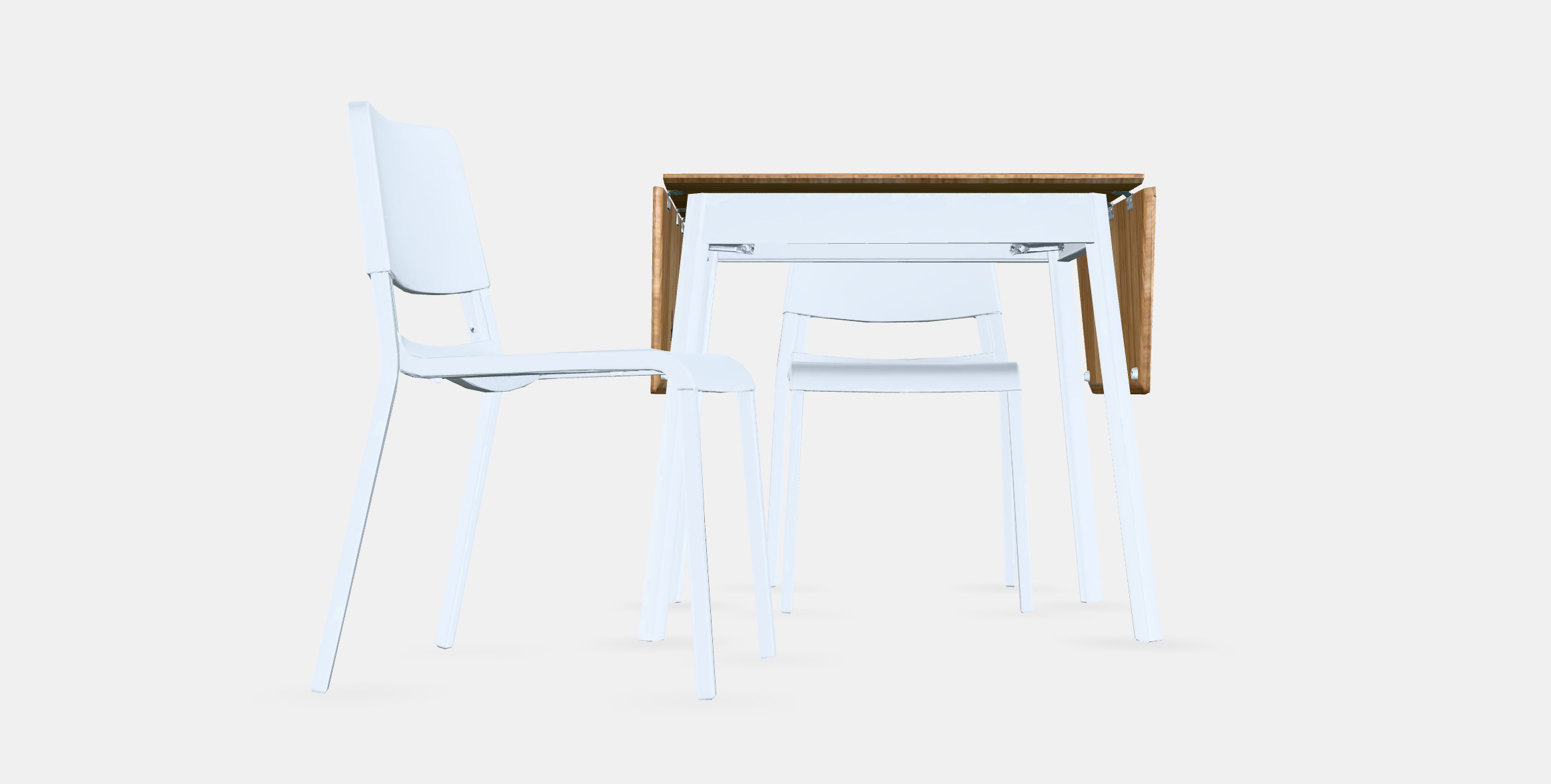 IKEA PS 2012 - TEODORES table and 2 chairs Low-poly 3D model_15