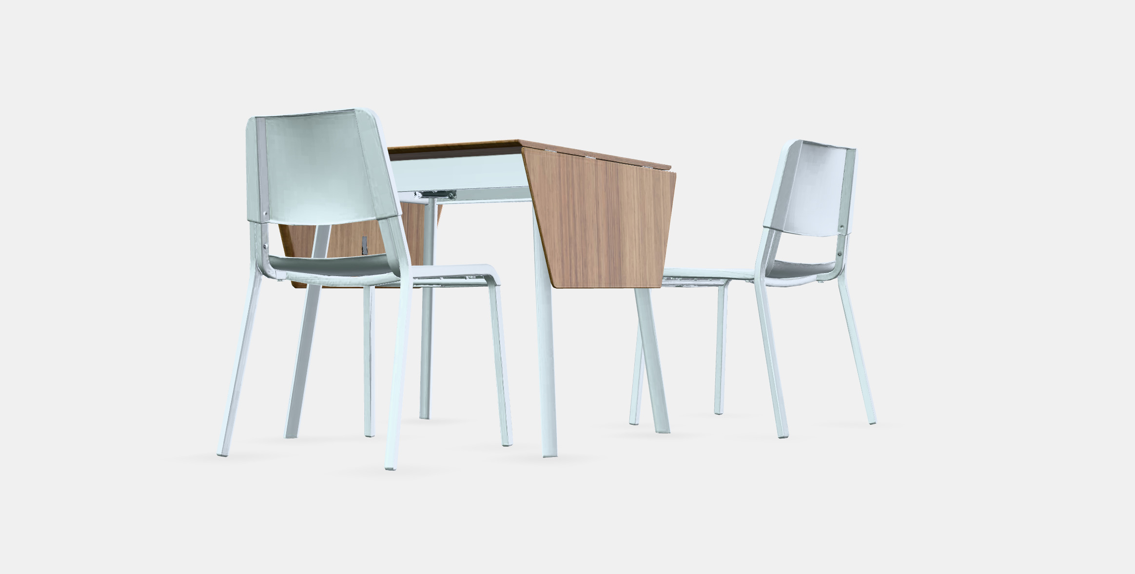 IKEA PS 2012 - TEODORES table and 2 chairs Low-poly 3D model_13