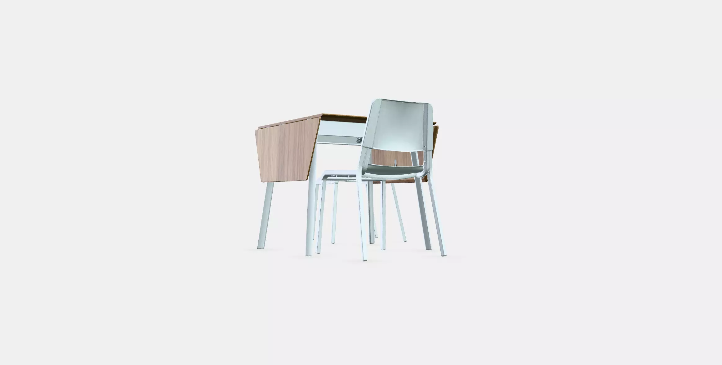 IKEA PS 2012 - TEODORES table and 2 chairs Low-poly 3D model_0