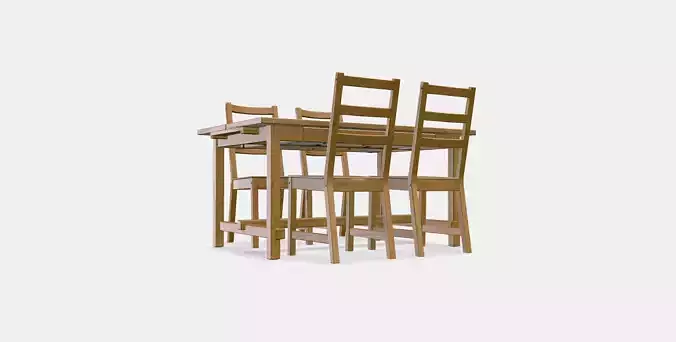NORDVIKEN - NORDVIKEN table and 4 chairs 1