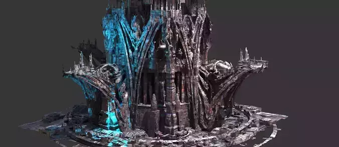 Victorian Cyberpunk Dome gate bridges