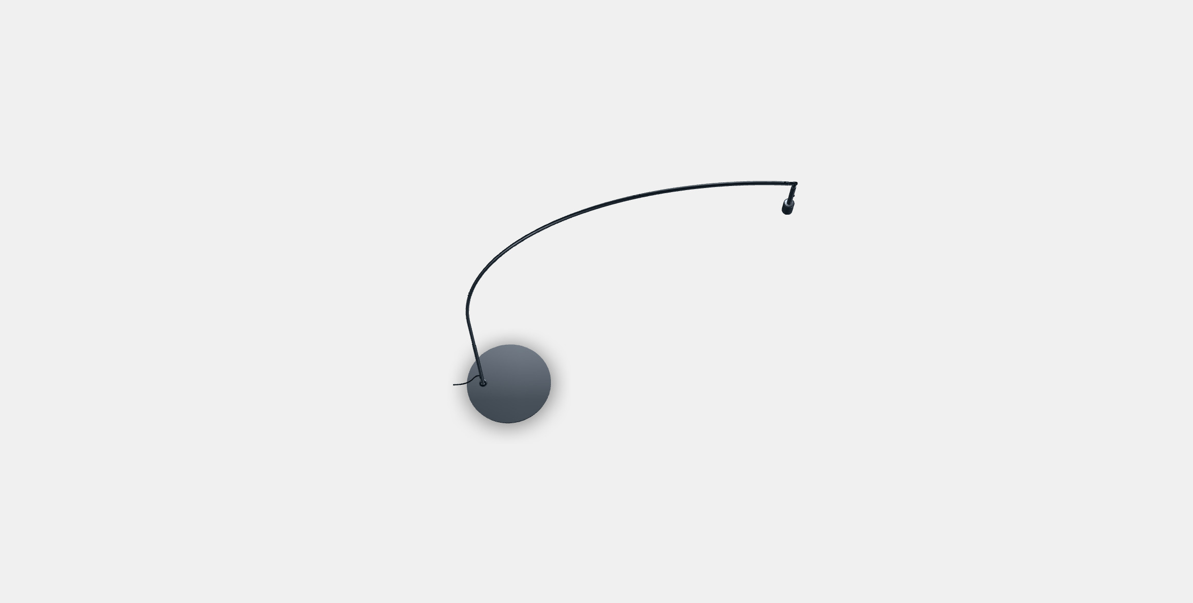 SKAFTET Floor lamp base arched 3D model_3
