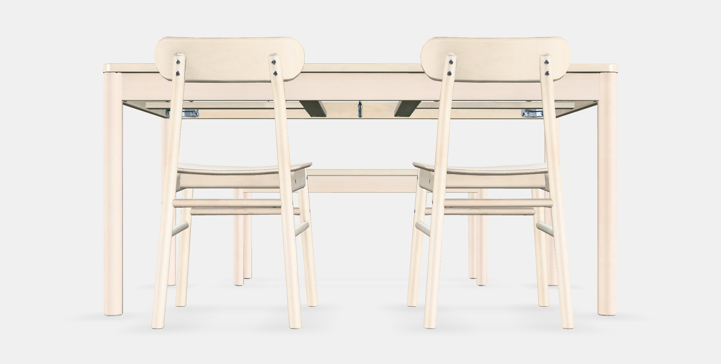 RONNINGE - RONNINGE Table with 2 chairs and bench 3D model_15