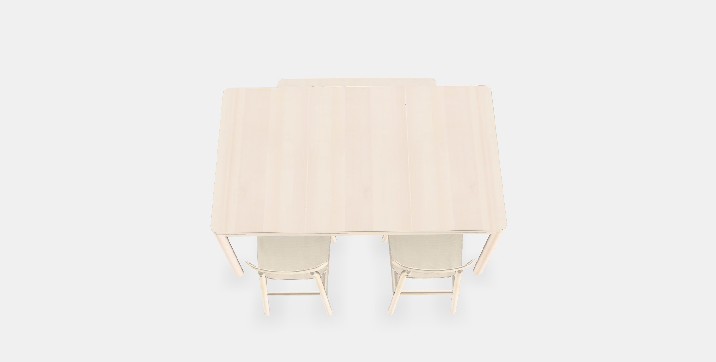RONNINGE - RONNINGE Table with 2 chairs and bench 3D model_3
