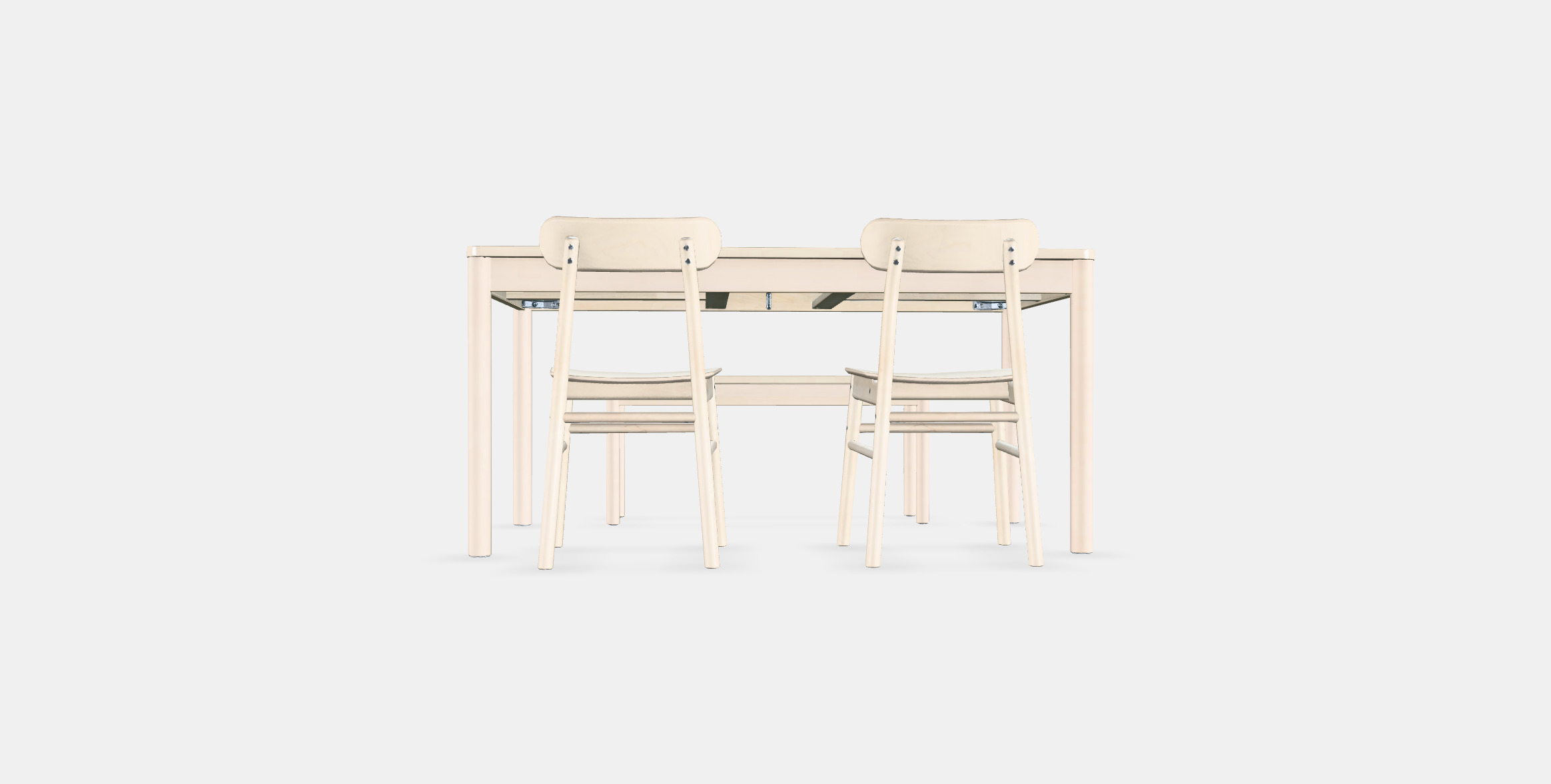 RONNINGE - RONNINGE Table with 2 chairs and bench 3D model_14
