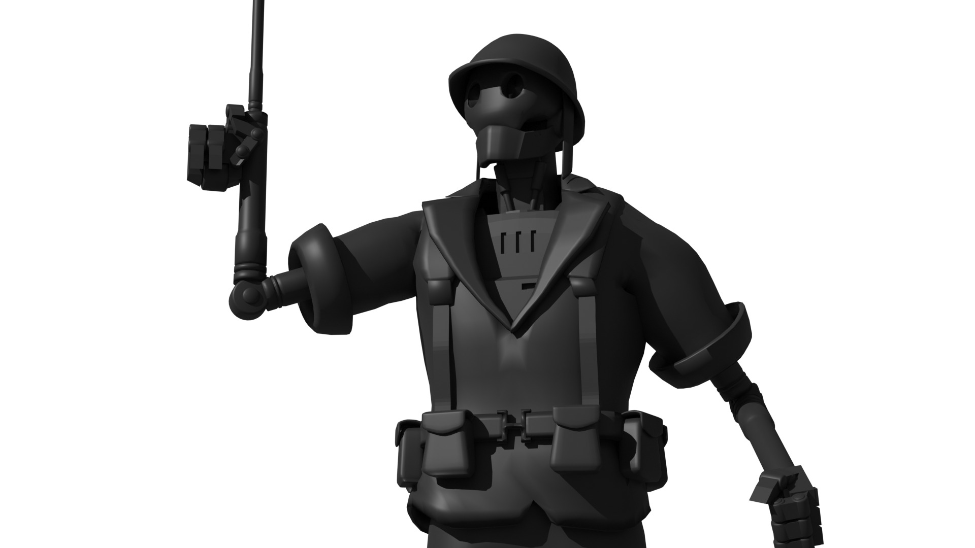 DC GI Robot Statue Printing STL 3D print model_1