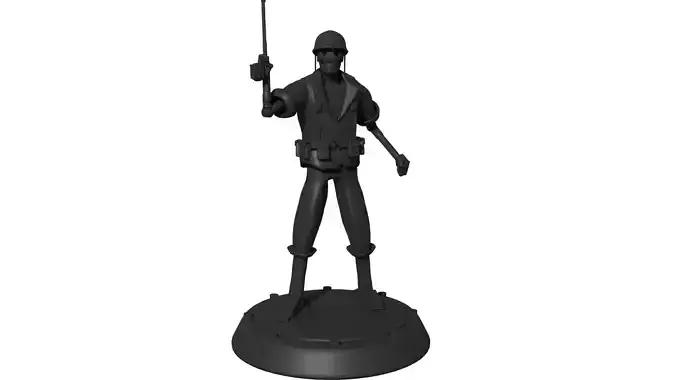 DC GI Robot Statue Printing STL 3D print model