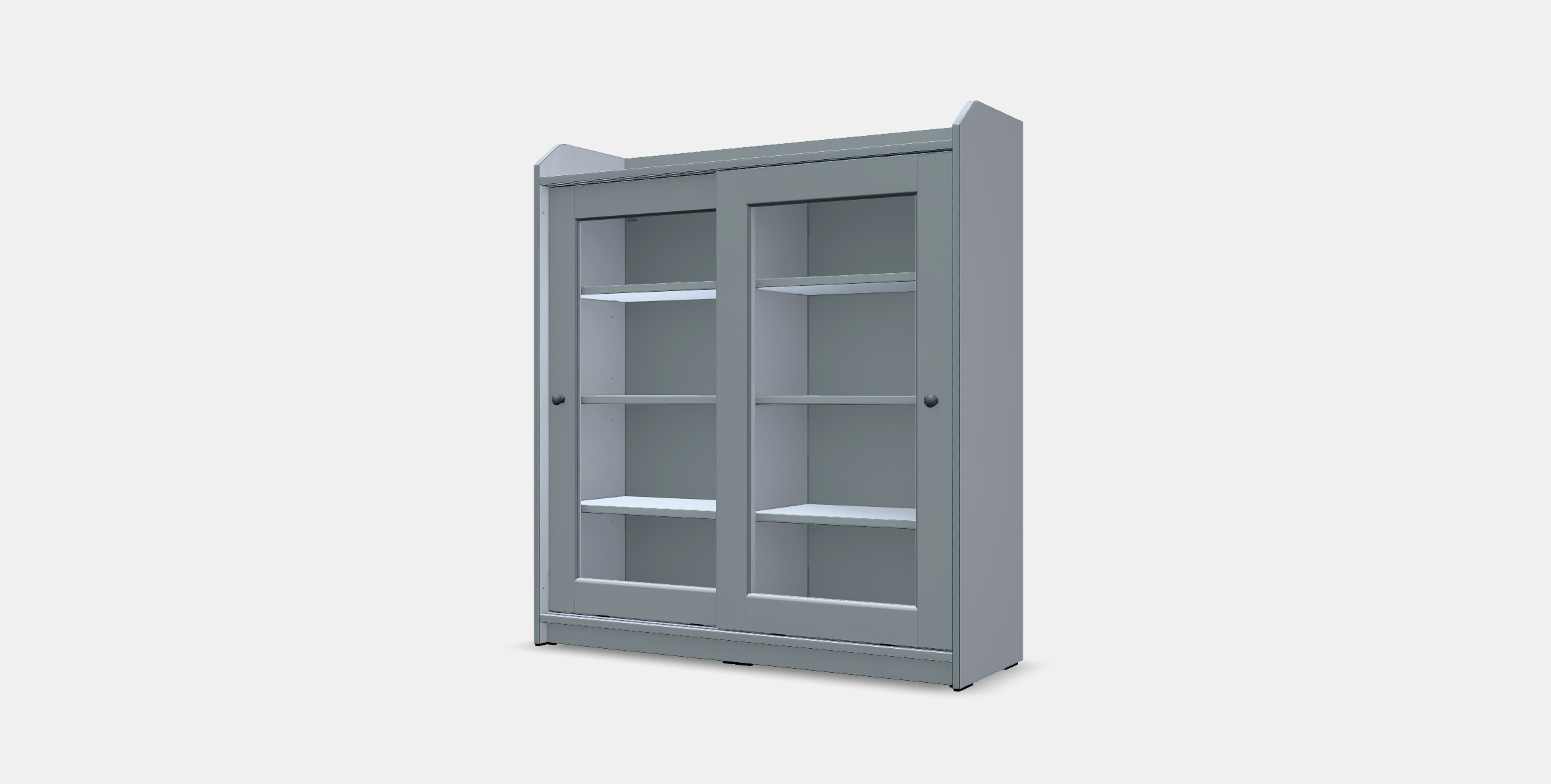 HAUGA Glass-door cabinet 3D model_11