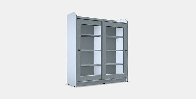 HAUGA Glass-door cabinet 3D model