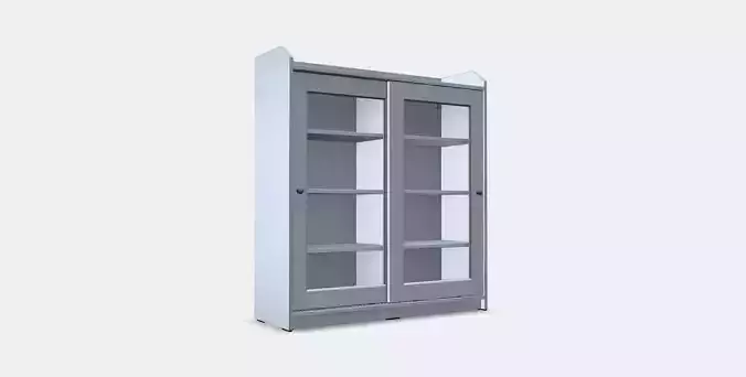 HAUGA Glass-door cabinet