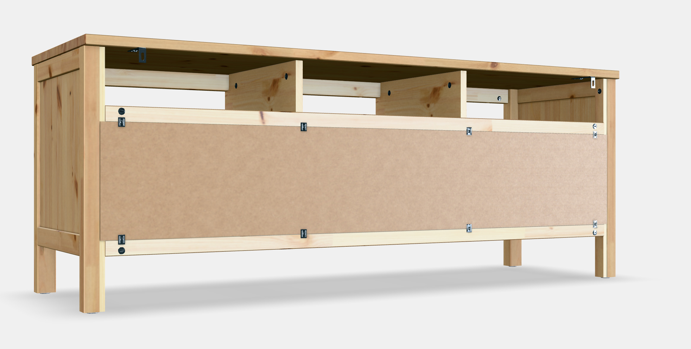 HEMNES TV bench 2 3D model_4