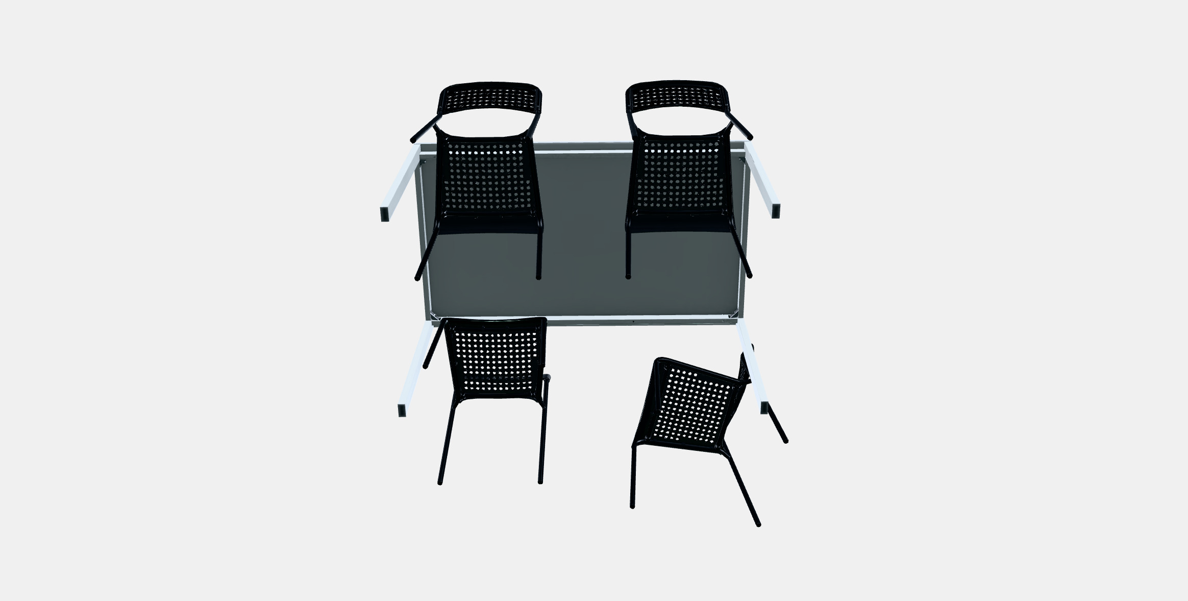MELLTORP - ADDE Table and 4 chairs 1 3D model_4