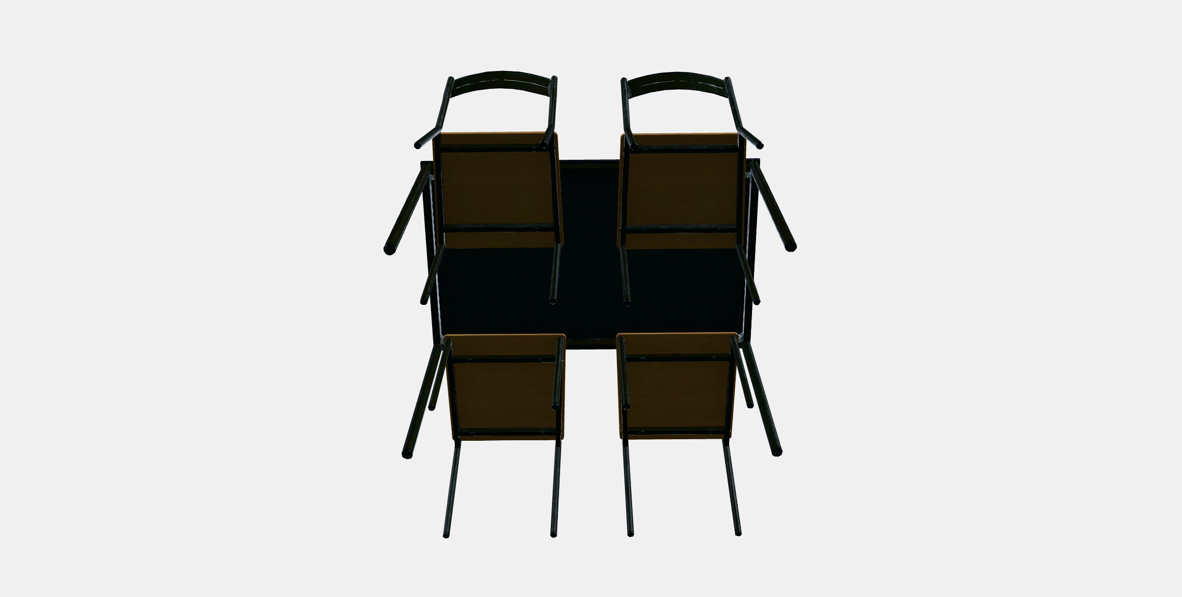 SANDSBERG - SANDSBERG Table and 4 chairs 1 Low-poly 3D model_6