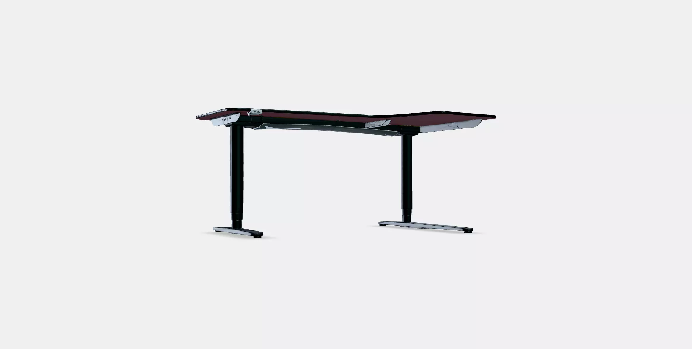 BEKANT Corner desk right sit-stand 1 Low-poly 3D model