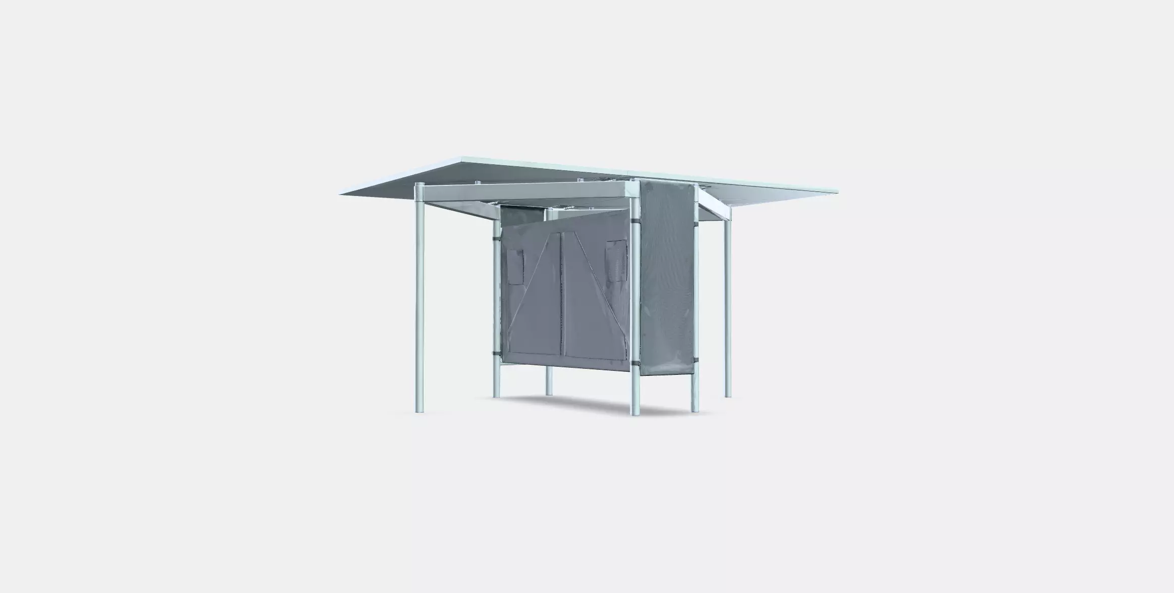 KALLHALL Gateleg table with storage Low-poly 3D model_0