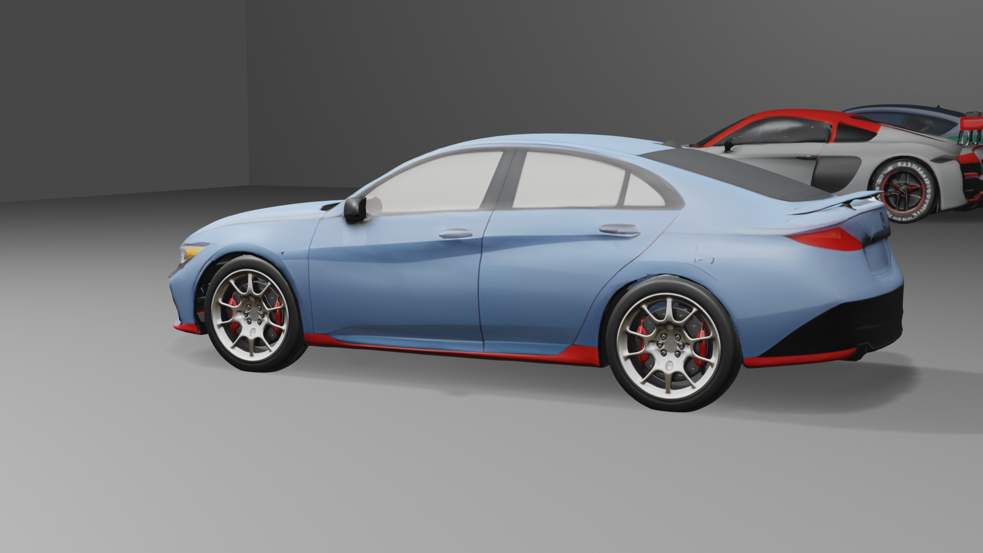 3D Model Hyundai Elantra 2021 Low Poly Car PBR Blender Low-poly 3D model_3