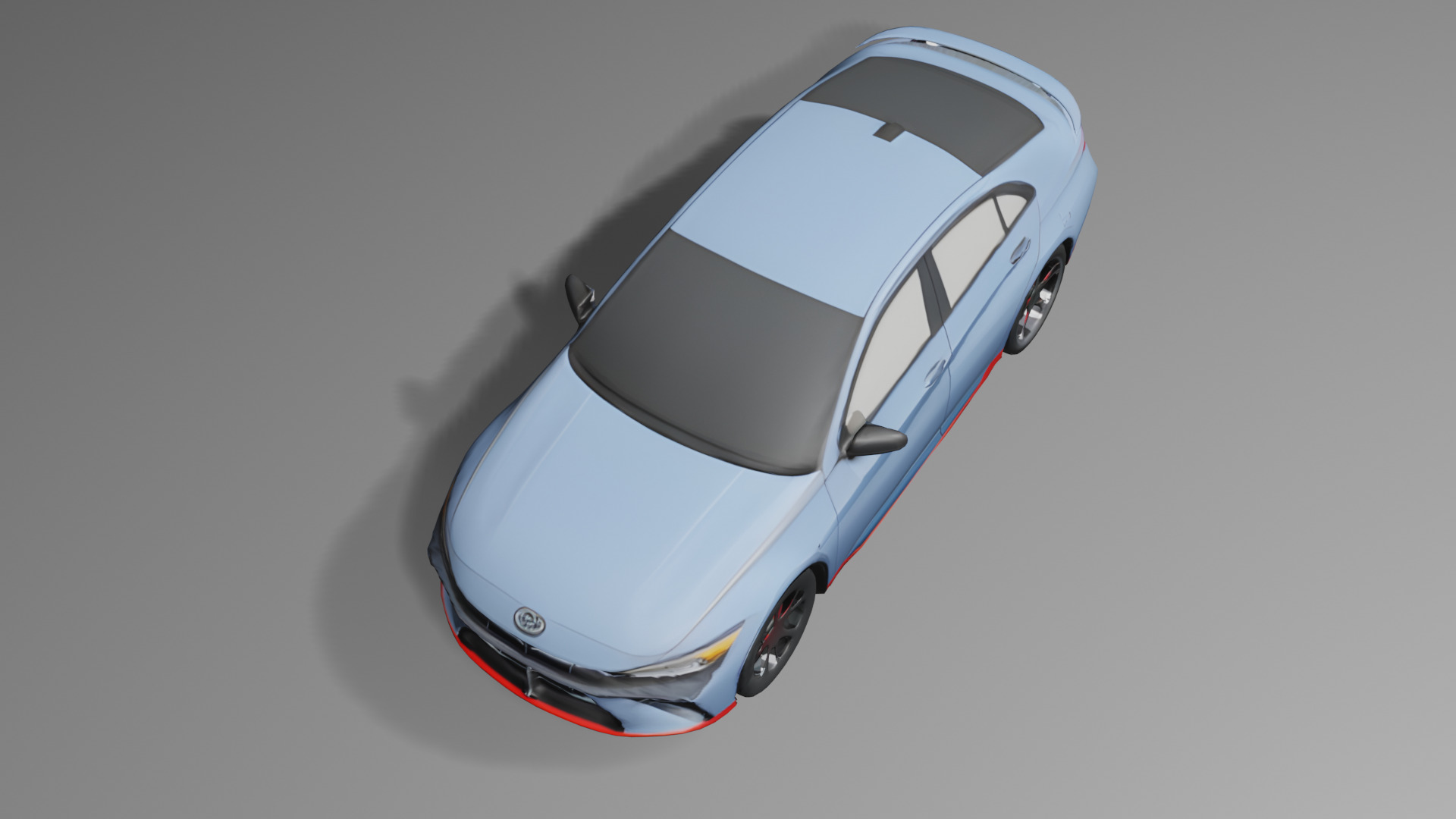 3D Model Hyundai Elantra 2021 Low Poly Car PBR Blender Low-poly 3D model_18