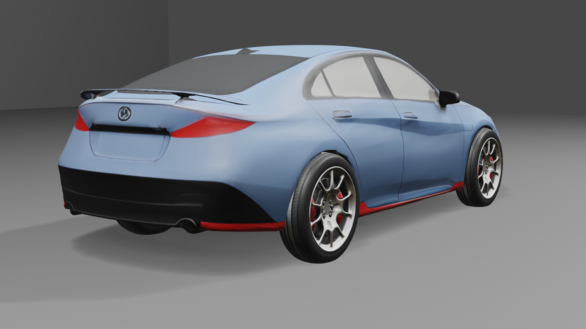 3D Model Hyundai Elantra 2021 Low Poly Car PBR Blender Low-poly 3D model_17