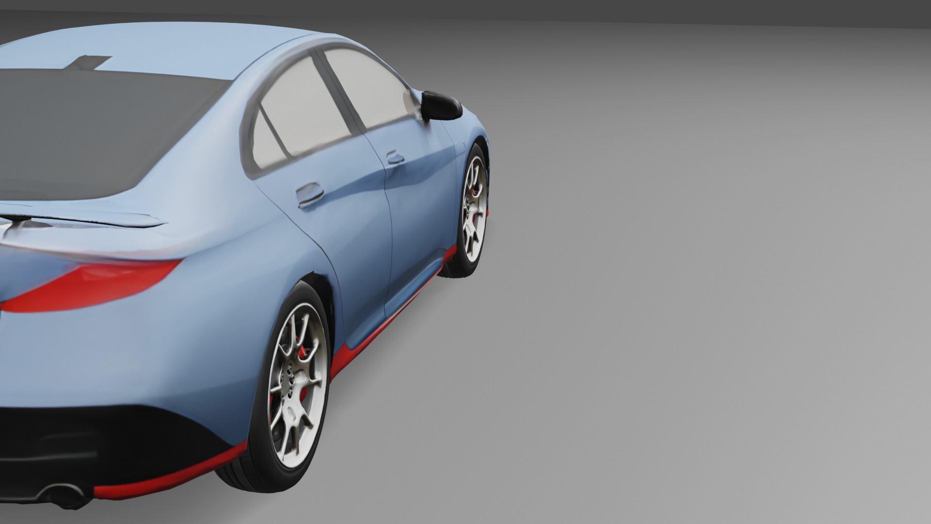 3D Model Hyundai Elantra 2021 Low Poly Car PBR Blender Low-poly 3D model_9