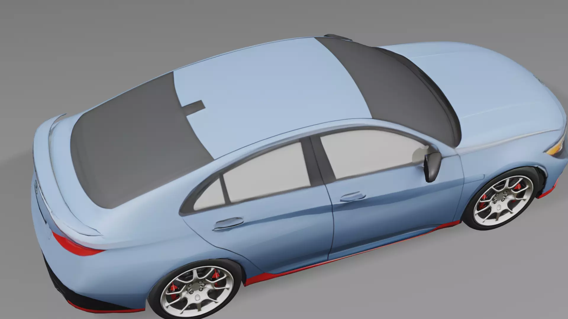 3D Model Hyundai Elantra 2021 Low Poly Car PBR Blender Low-poly 3D model_0