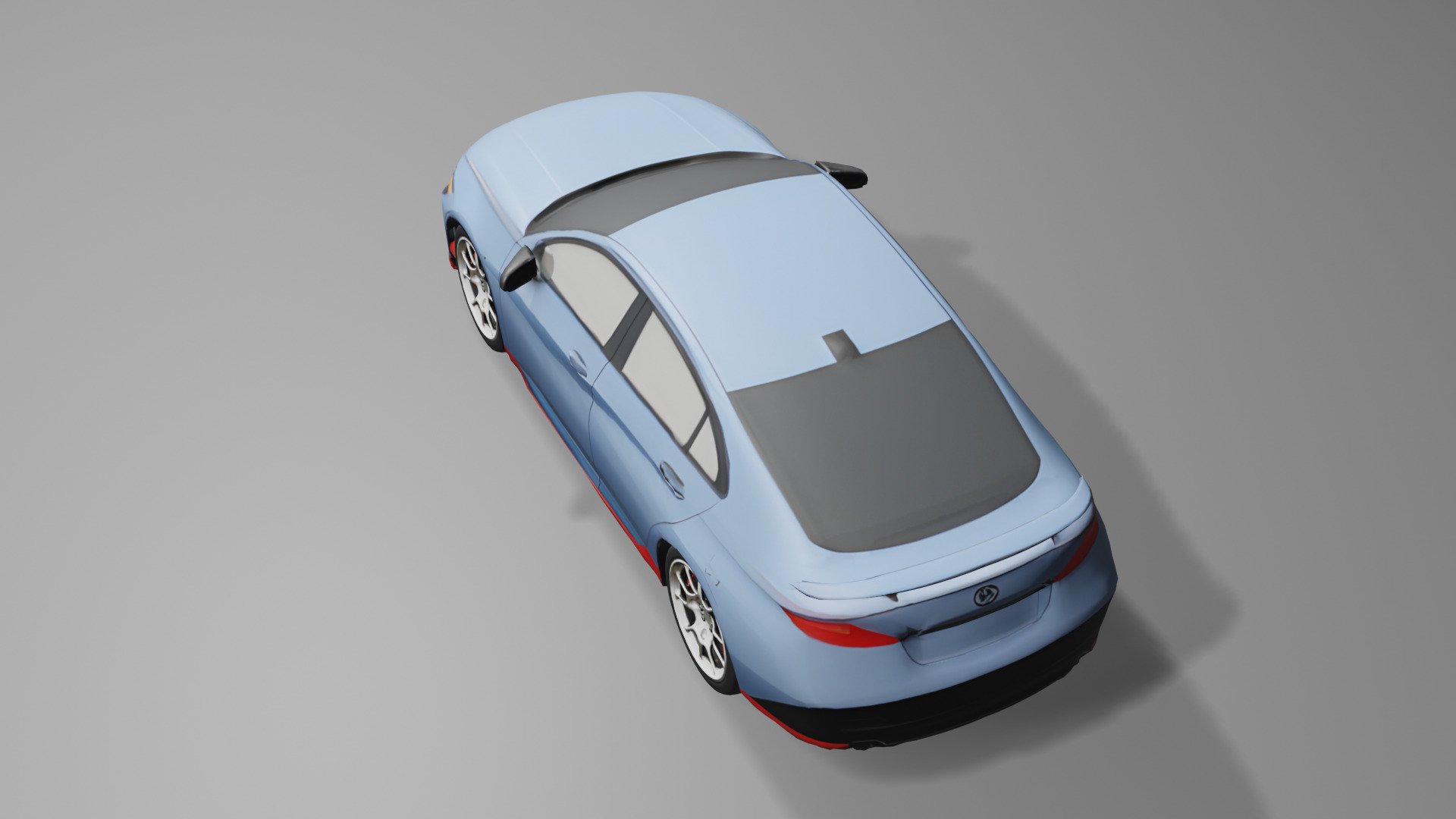 3D Model Hyundai Elantra 2021 Low Poly Car PBR Blender Low-poly 3D model_1