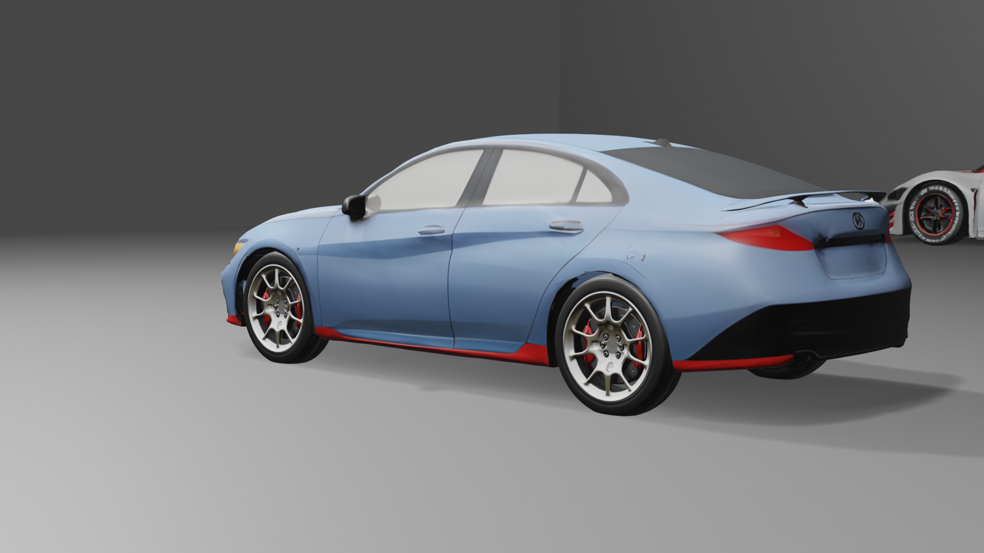 3D Model Hyundai Elantra 2021 Low Poly Car PBR Blender Low-poly 3D model_5