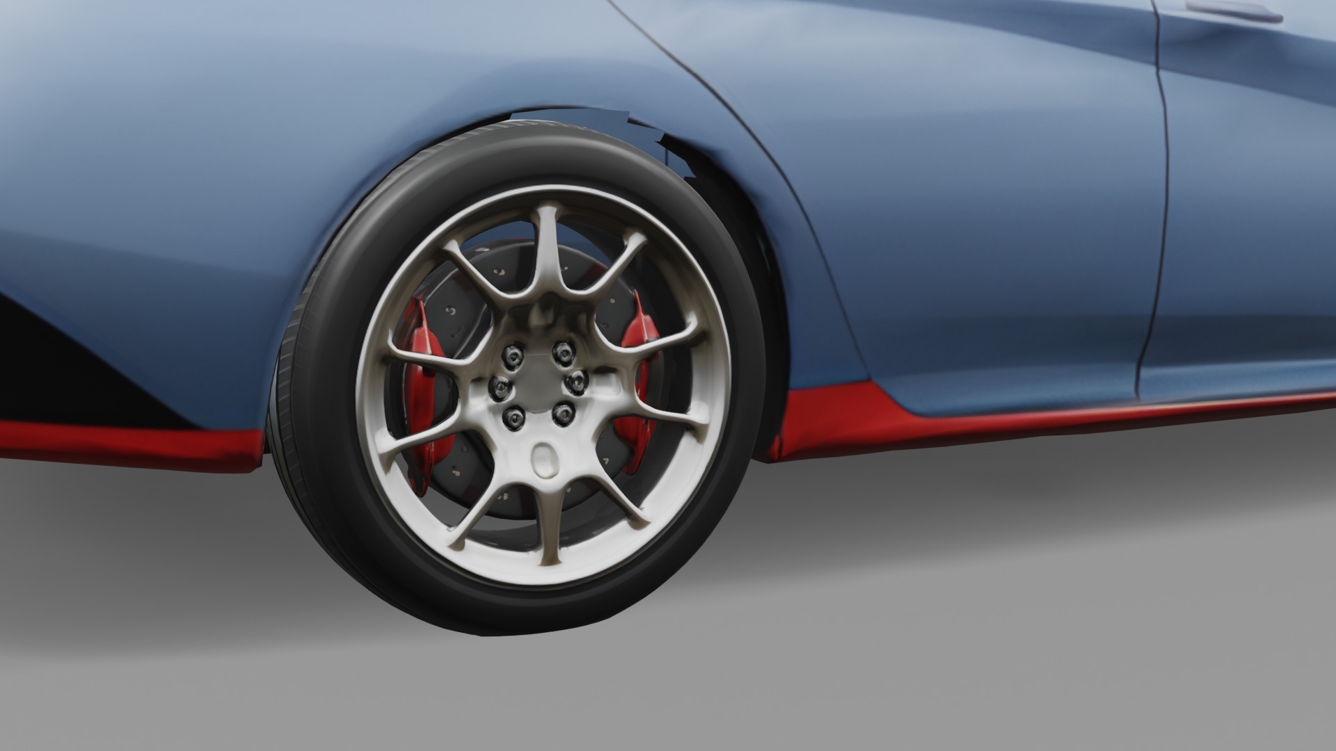 3D Model Hyundai Elantra 2021 Low Poly Car PBR Blender Low-poly 3D model_7