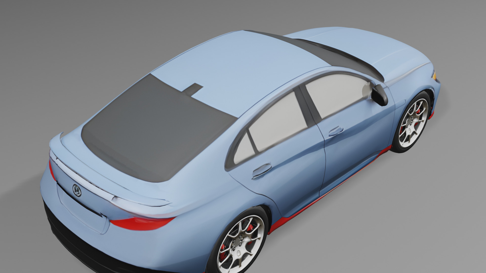 3D Model Hyundai Elantra 2021 Low Poly Car PBR Blender Low-poly 3D model_8