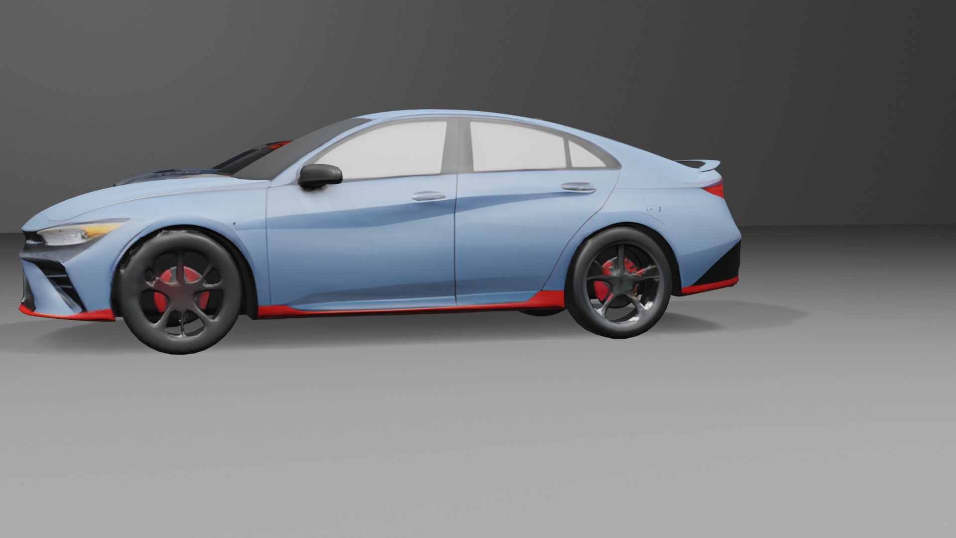 3D Model Hyundai Elantra 2021 Low Poly Car PBR Blender Low-poly 3D model_14