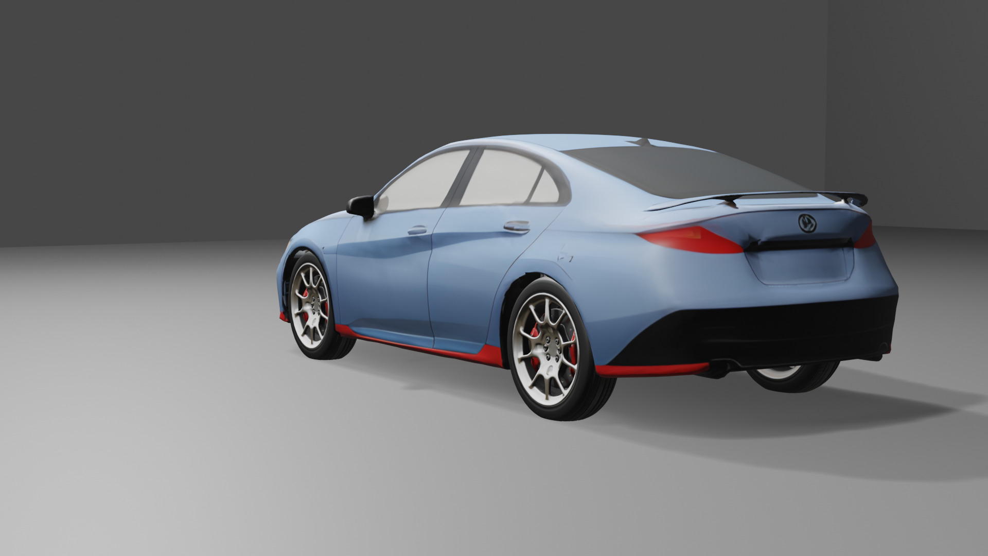 3D Model Hyundai Elantra 2021 Low Poly Car PBR Blender Low-poly 3D model_11